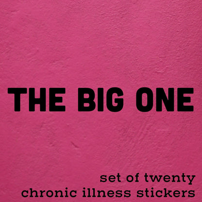 The Big One | Twenty Chronic Illness Inspired Vinyl Stickers