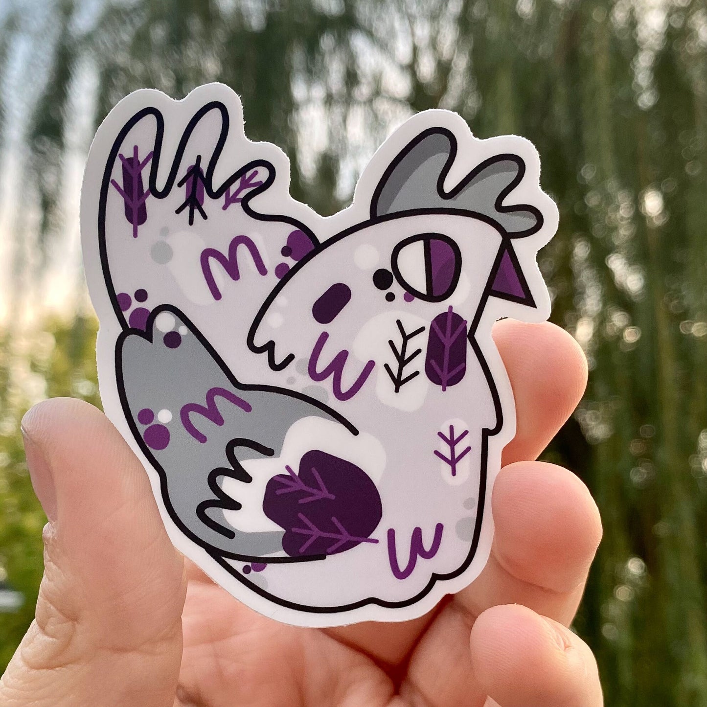 Asexual Chicken / Subtle LGBTQ Pride Poultry Sticker