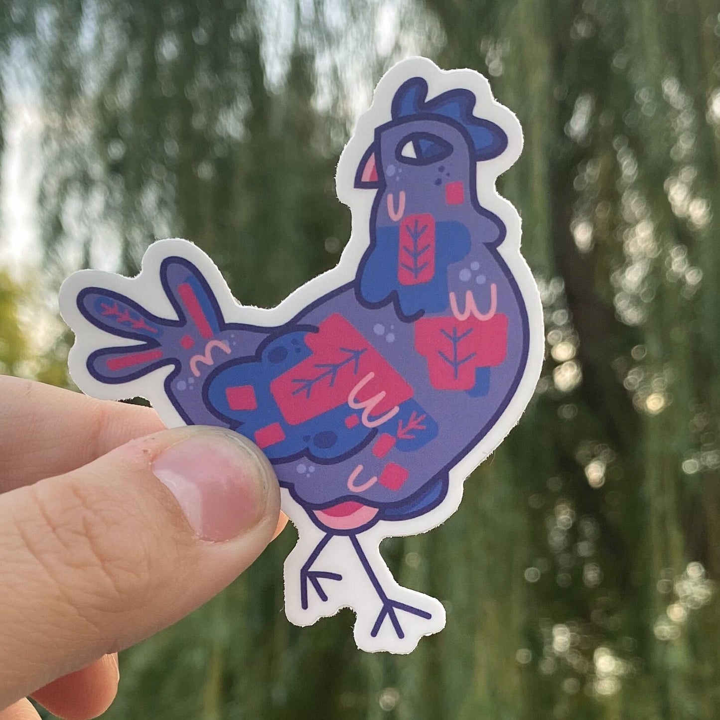 Bisexual Chicken / Subtle LGBTQ Pride Poultry Sticker