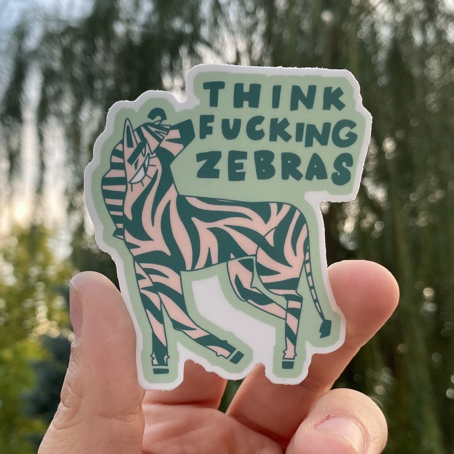 Think Zebras Pastel EDS Sticker