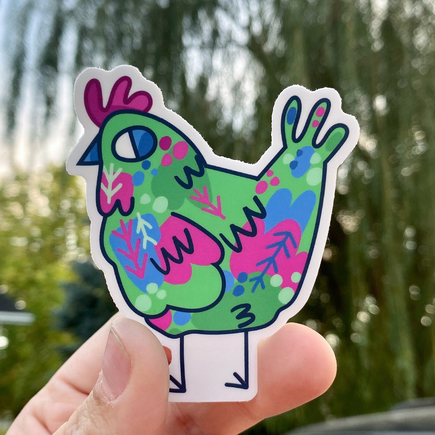 Polysexual Chicken / Subtle LGBTQ Pride Poultry Sticker