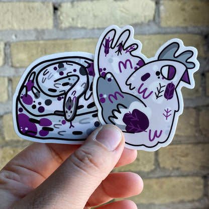 Asexual Chicken / Subtle LGBTQ Pride Poultry Sticker