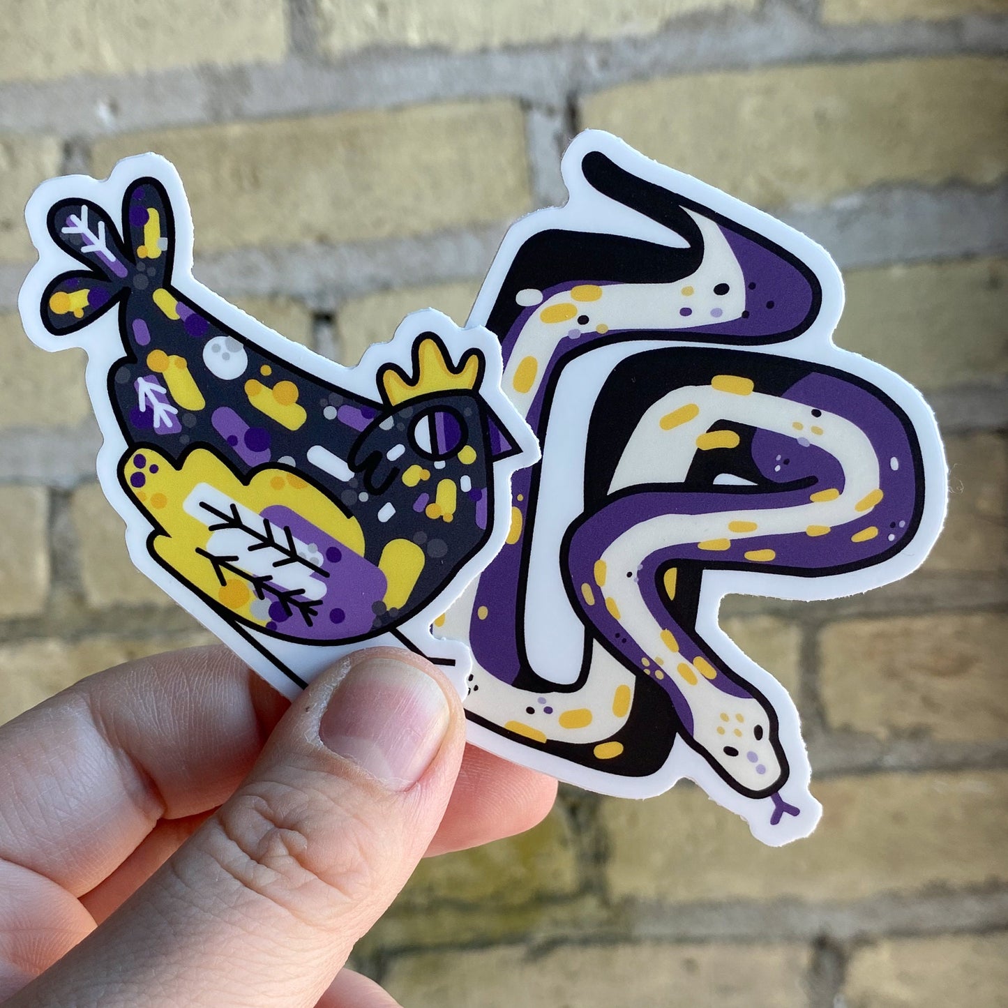 Nonbinary Chicken / Subtle LGBTQ Pride Poultry Sticker