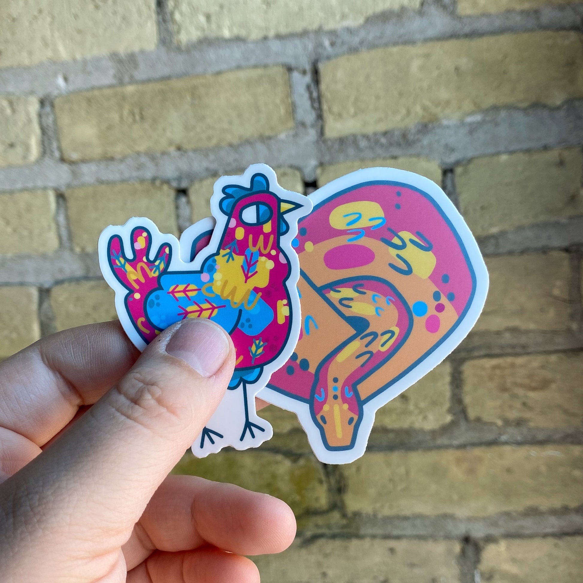 Pansexual Chicken / Subtle LGBTQ Pride Poultry Sticker