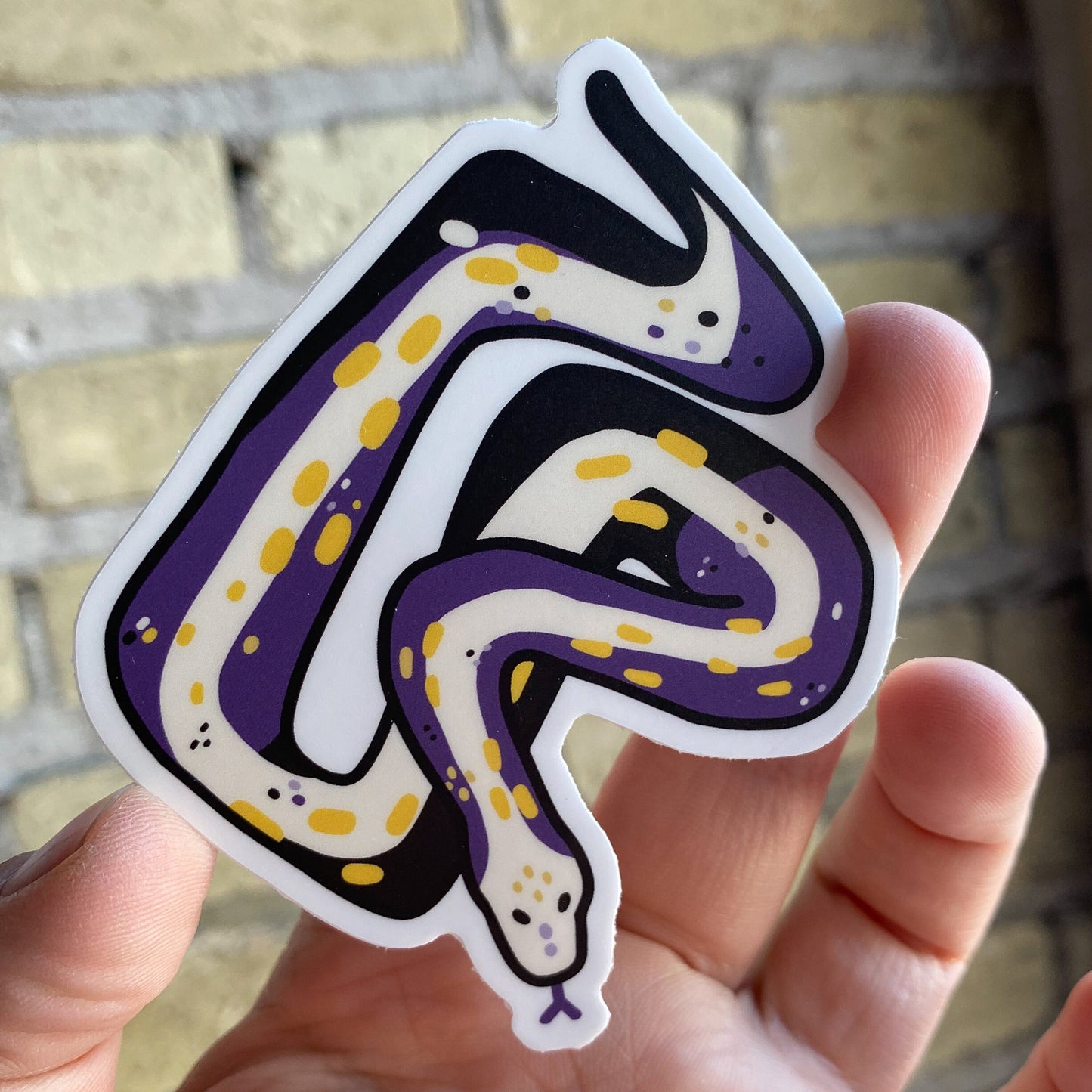 Nonbinary Snake / Subtle LGBTQ Pride Reptile Sticker