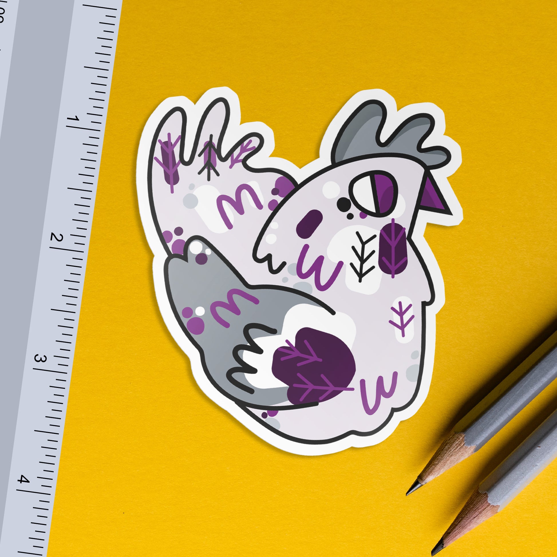 Asexual Chicken / Subtle LGBTQ Pride Poultry Sticker