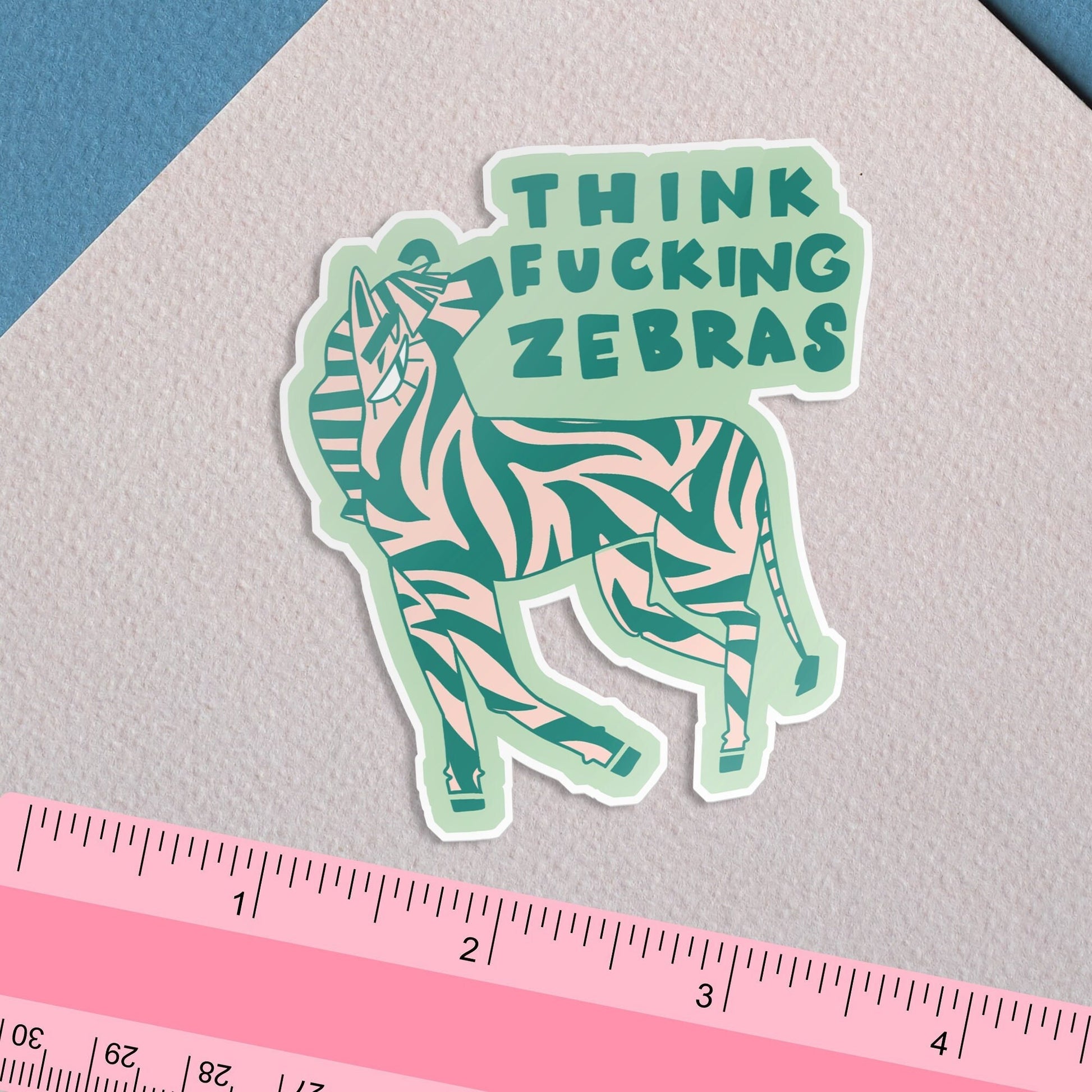 Think Zebras Pastel EDS Sticker