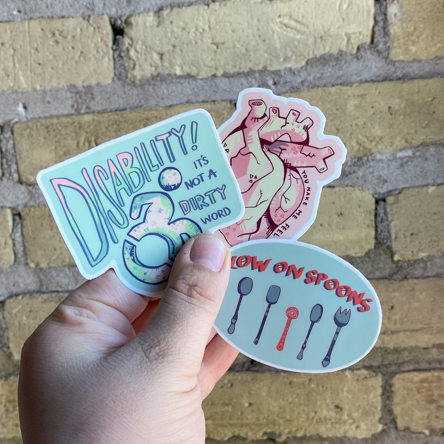 No Spoons Sticker Collection: Pastel Edition | Disability Pride Sticker Pack