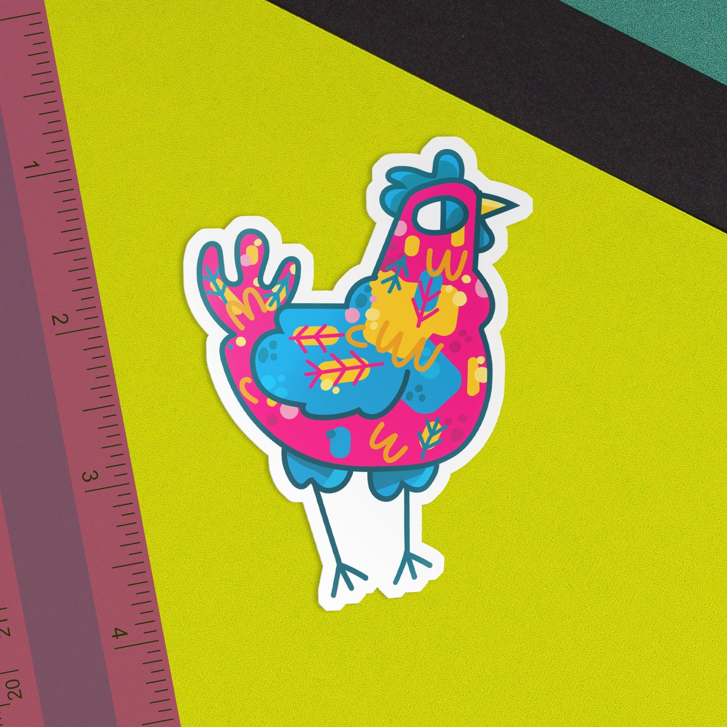 Pansexual Chicken / Subtle LGBTQ Pride Poultry Sticker