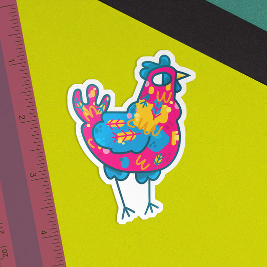 Pansexual Chicken / Subtle LGBTQ Pride Poultry Sticker