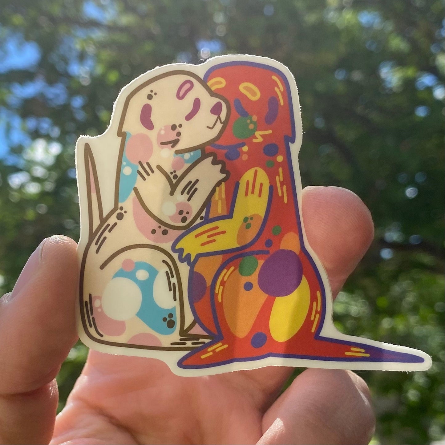 Progress Pride Prairie Dog / Subtle LGBTQ Pride Sticker