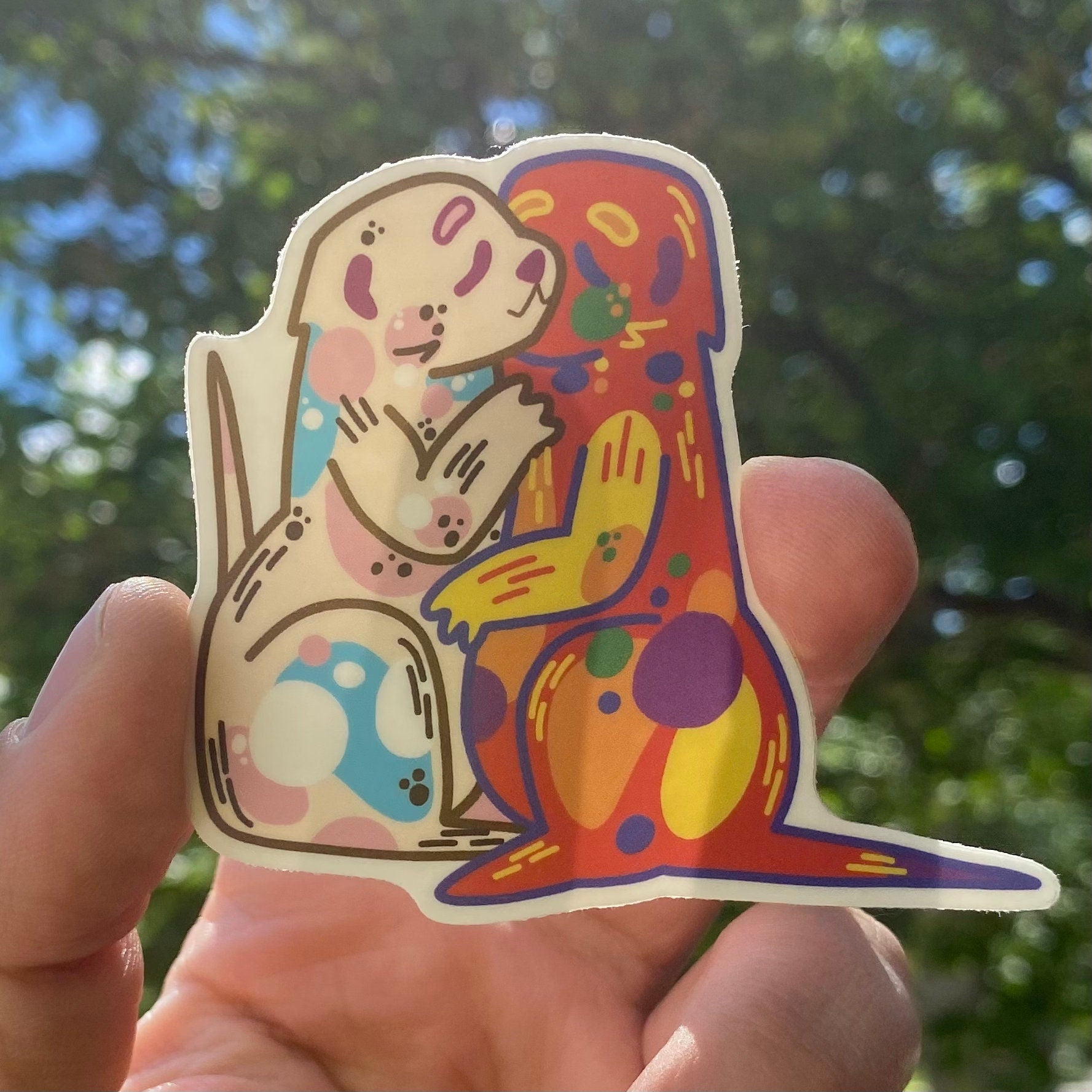 Progress Pride Prairie Dog / Subtle LGBTQ Pride Sticker