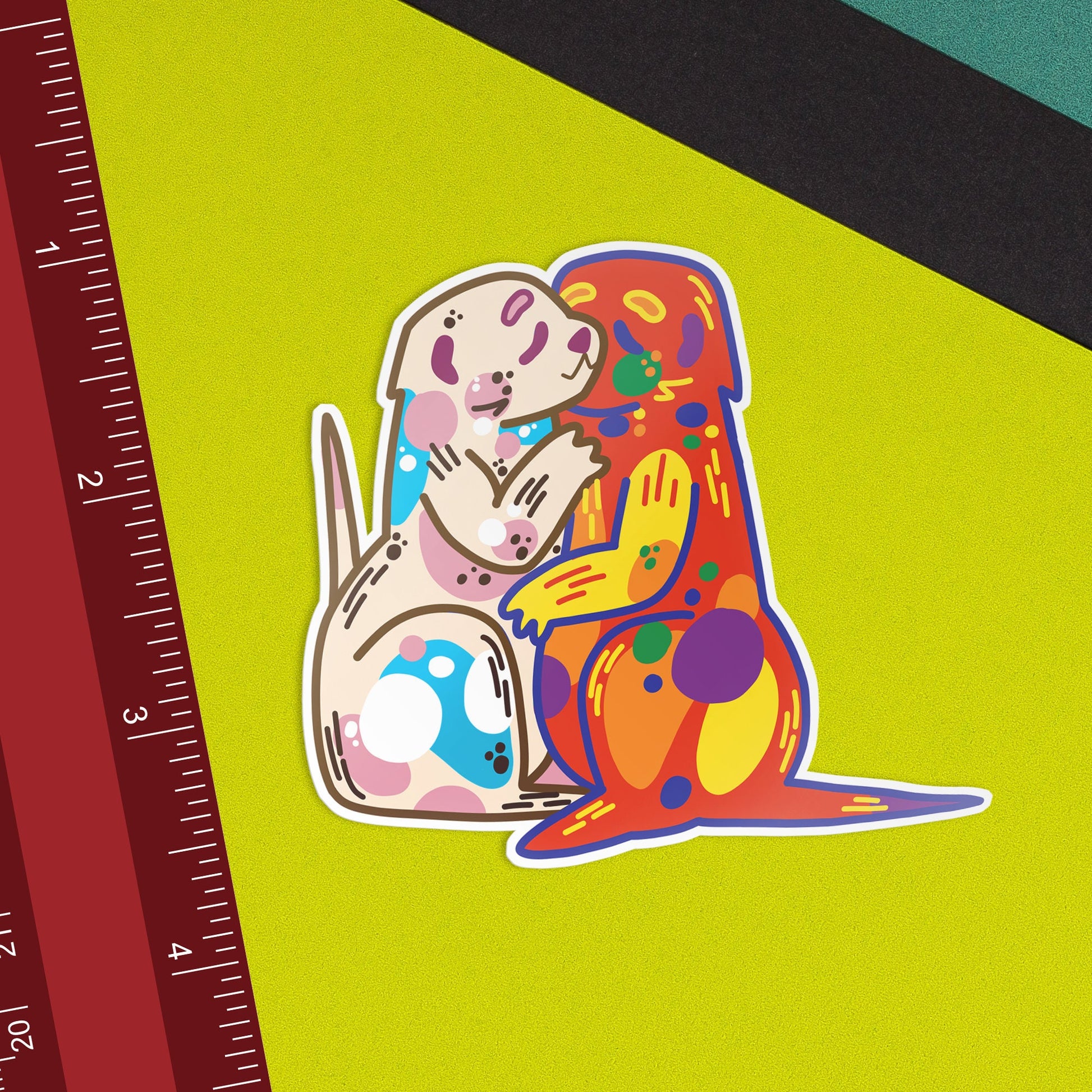 Progress Pride Prairie Dog / Subtle LGBTQ Pride Sticker