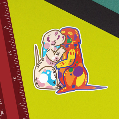 Progress Pride Prairie Dog / Subtle LGBTQ Pride Sticker