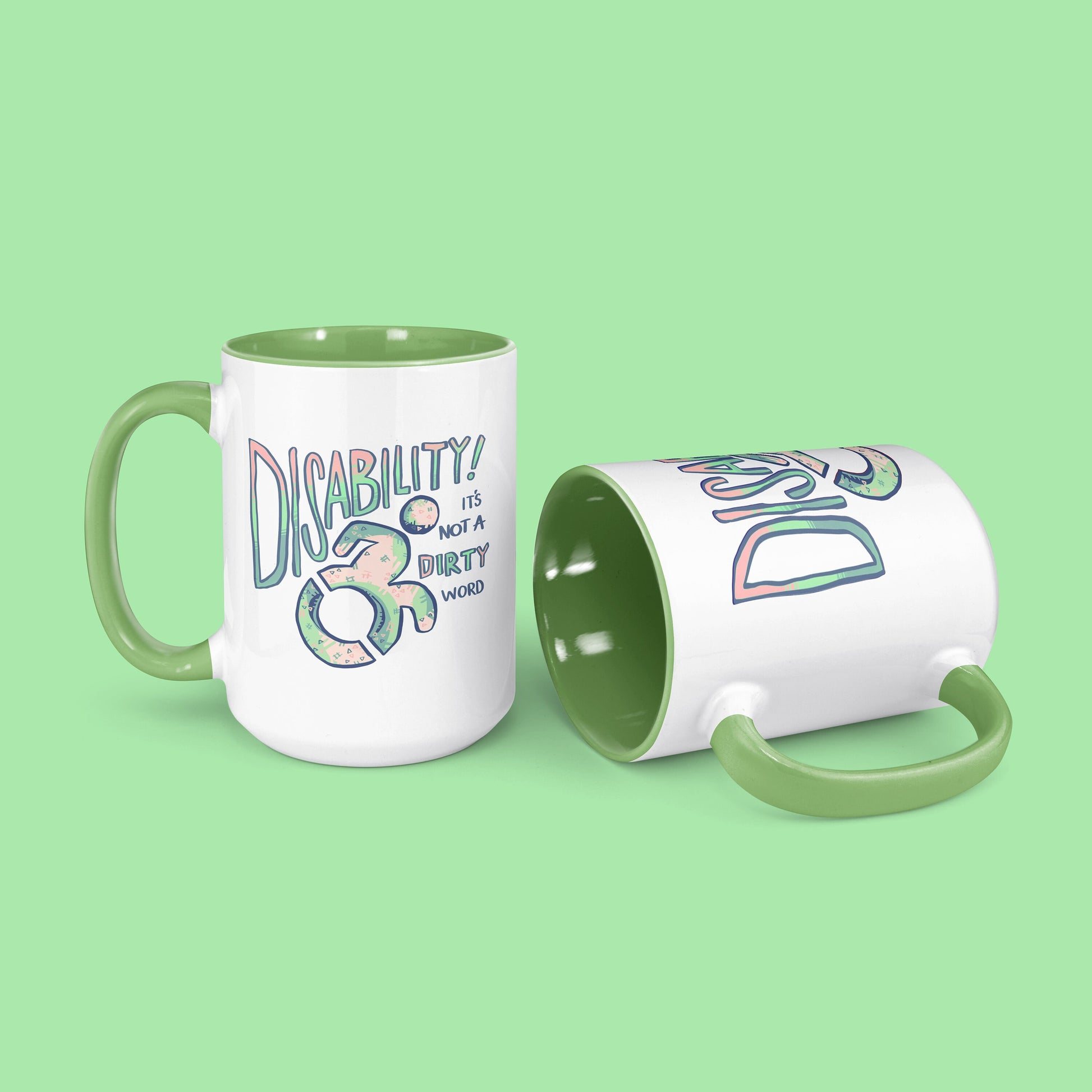 Disability is Not a Dirty Word Pastel Chronic Illness Mug 15oz