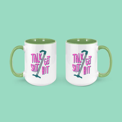 Talk Shit Get Hit Pastel Mobility Aid Mug 15oz