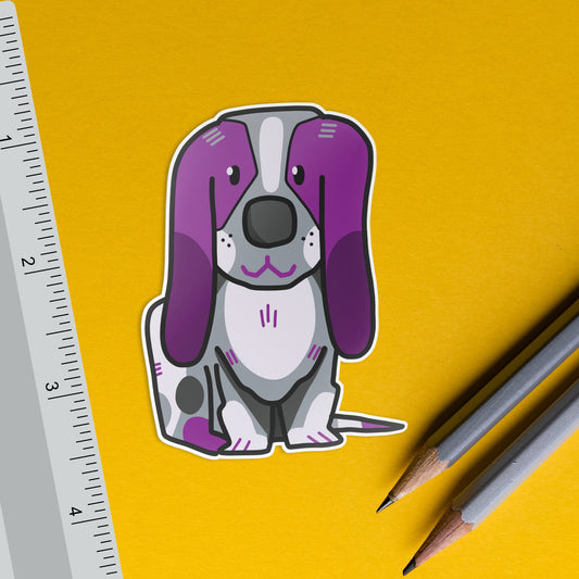 Asexual Puppy Dog / Subtle LGBTQ Pride Sticker