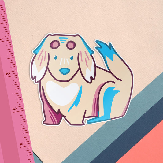 Transgender Puppy Dog / Subtle LGBTQ Pride Sticker