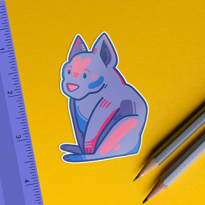 Bisexual Puppy Dog / Subtle LGBTQ Pride Sticker